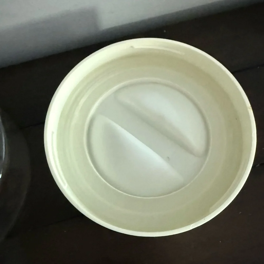 Pyrex Clear Glass Container with Fruit Motif Lid.